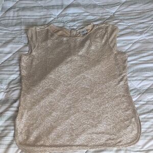 Worthington Metallic Gold Textured Top